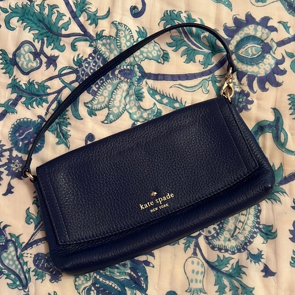 Kate Spade Blue Clutch w/ Detachable Strap